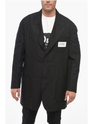 Dolce & Gabbana RE-EDITION Silk Blend Slim Fit Blazer with Peak Lapel