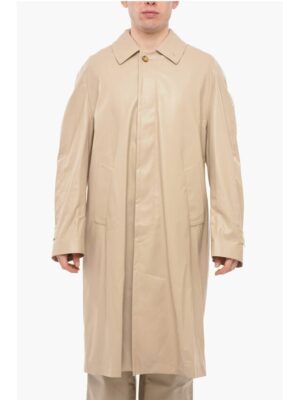 4SDesigns Vegan Leather Trench with Hidden Placket