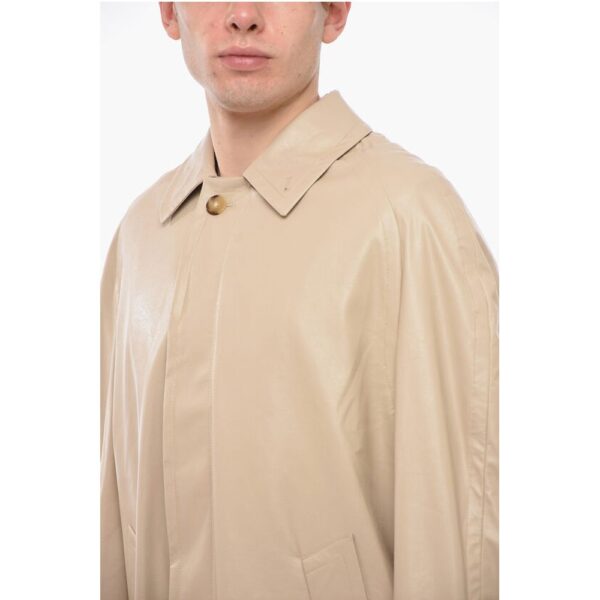4SDesigns Vegan Leather Trench with Hidden Placket - Image 3