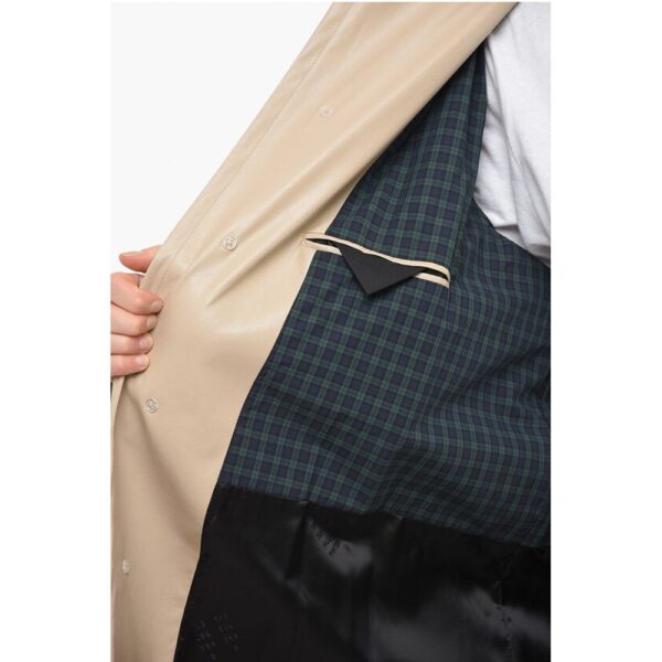 4SDesigns Vegan Leather Trench with Hidden Placket - Image 5