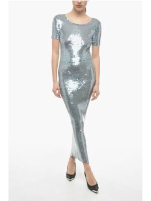 Maison Margiela MM0 Short-sleeved Sequined Maxidress