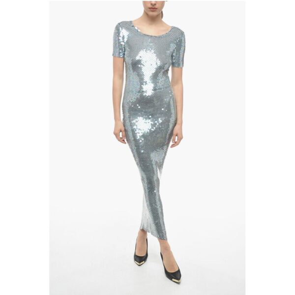 Maison Margiela MM0 Short-sleeved Sequined Maxidress