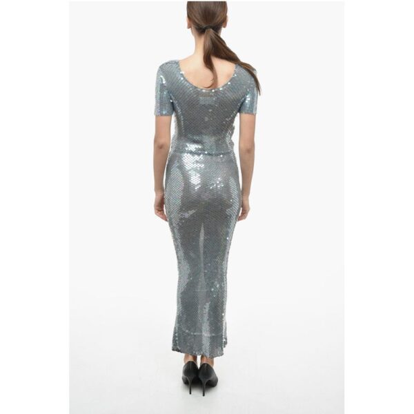 Maison Margiela MM0 Short-sleeved Sequined Maxidress - Image 2