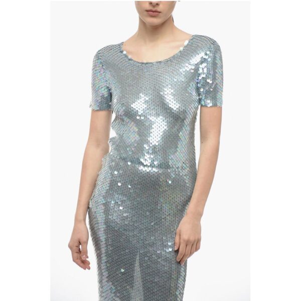 Maison Margiela MM0 Short-sleeved Sequined Maxidress - Image 4