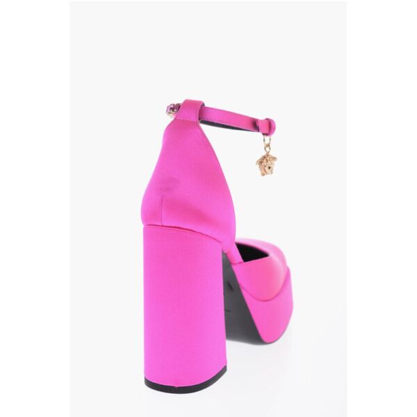 Versace Jewel Strap Satin Platform Pumps 12cm - Image 2