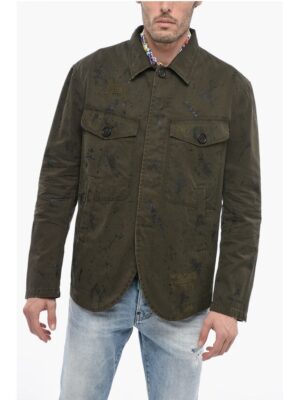 Dsquared² Sketched Design Cotton Saharan Blazer