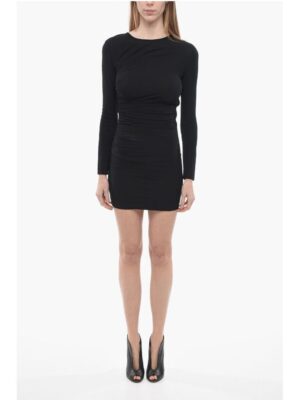 Dsquared² Jersey Sheath Dress with Draped Detail