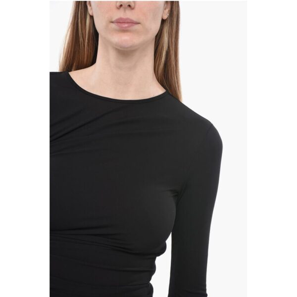 Dsquared² Jersey Sheath Dress with Draped Detail - Image 3