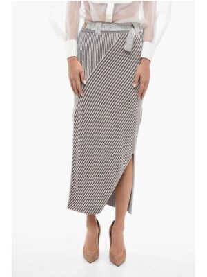 Aeron Belted Stretchy SAND Maxi Skirt
