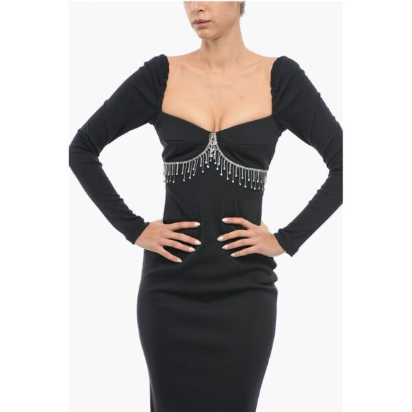 Anouki Back Split BUSTIER Sheath Dress with Crystals - Image 4