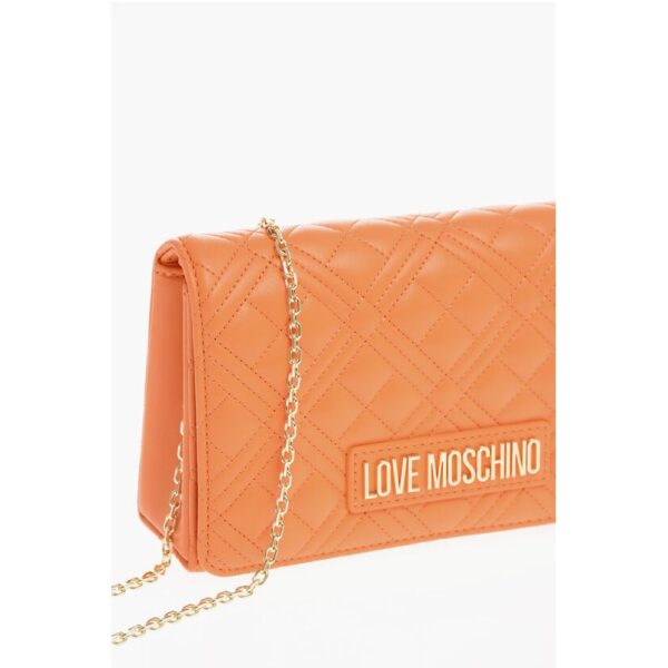 Moschino LOVE Quilted Faux Leather Bag with Chain Shoulder Strap - Image 3