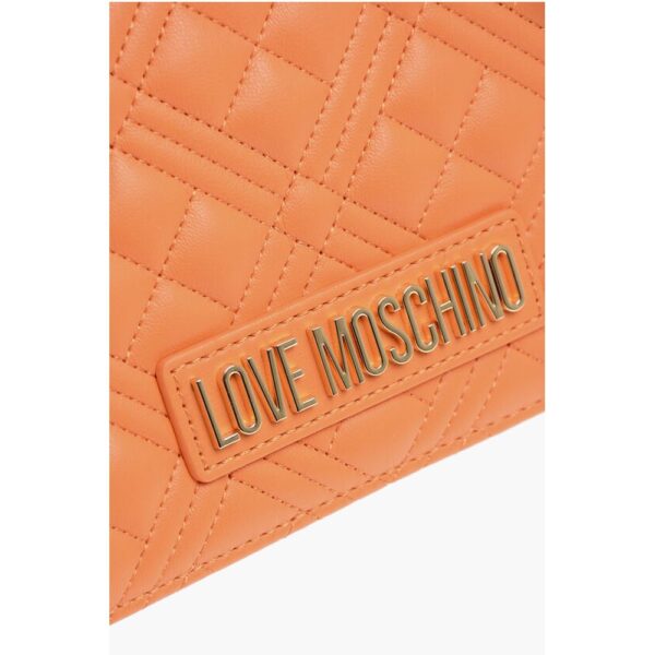 Moschino LOVE Quilted Faux Leather Bag with Chain Shoulder Strap - Image 4