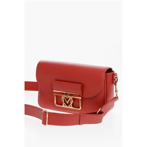Moschino LOVE Faux Leather Bag with Golden Details and Removable Shou - Image 3