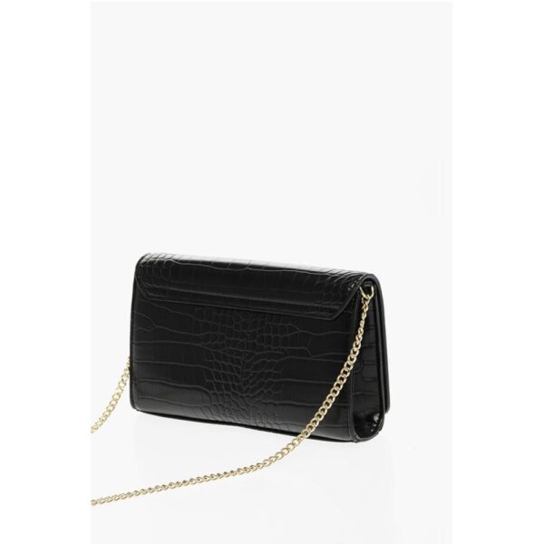Moschino LOVE Crocodile Effect Faux Leather Bag with Golden Chain - Image 2