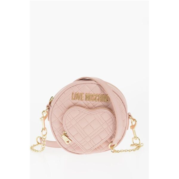 Moschino LOVE Round Crossbody Bag with Heart-Shaped Pocket - Image 2