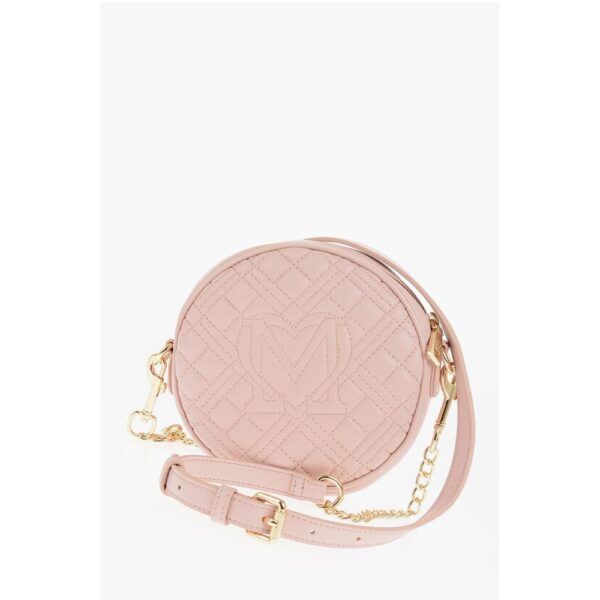 Moschino LOVE Round Crossbody Bag with Heart-Shaped Pocket - Image 3