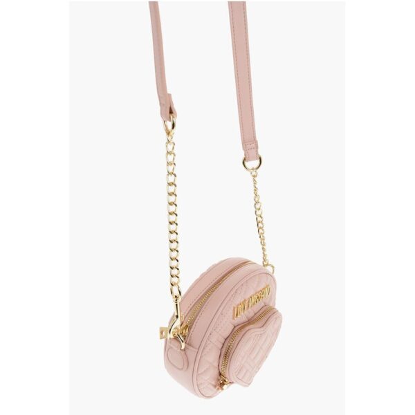 Moschino LOVE Round Crossbody Bag with Heart-Shaped Pocket - Image 4