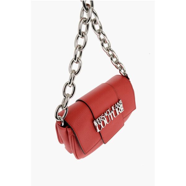 Versace JEANS COUTURE Textured Faux Leather Crossbody Bag with Silve - Image 3
