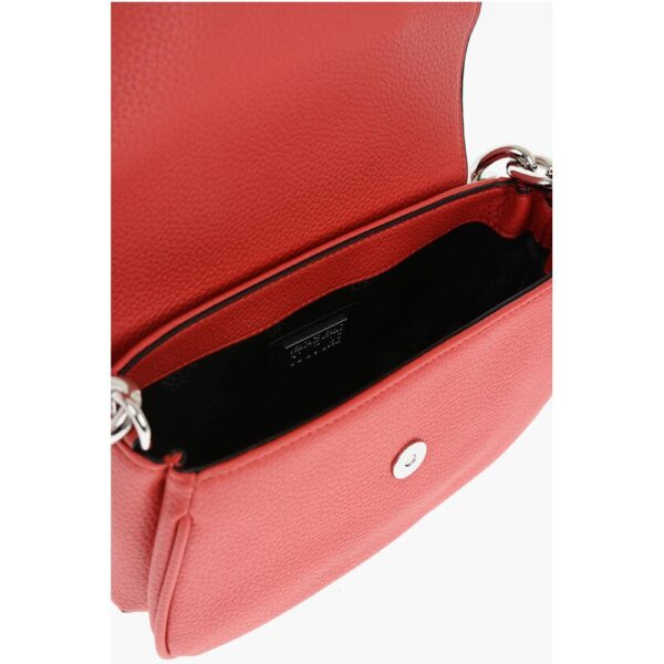 Versace JEANS COUTURE Textured Faux Leather Crossbody Bag with Silve - Image 5