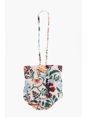 La Double J Patterned Bucket Bag with Ruffle Details