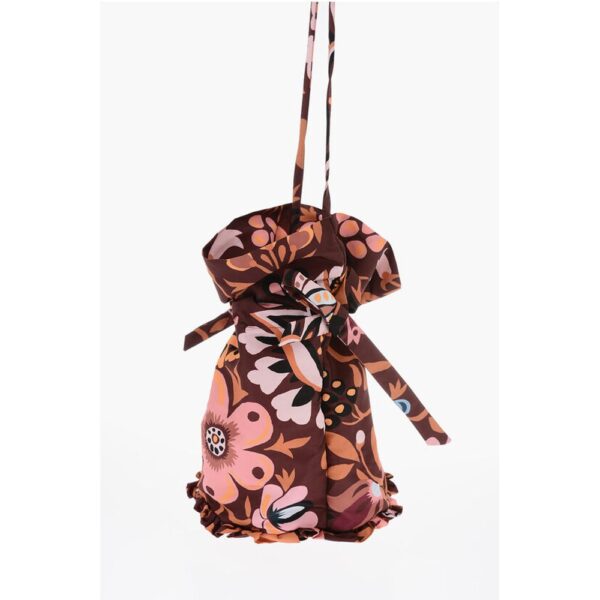 La Double J Patterned Bucket Bag with Ruffle Details