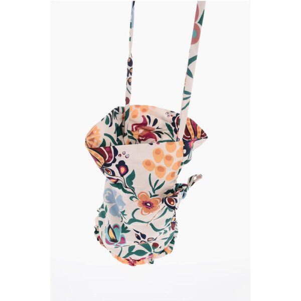 La Double J Patterned Bucket Bag with Ruffle Details - Image 3