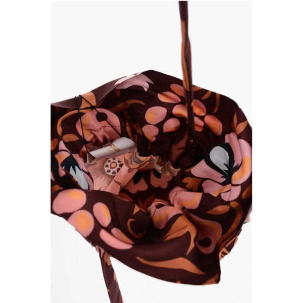 La Double J Patterned Bucket Bag with Ruffle Details - Image 3