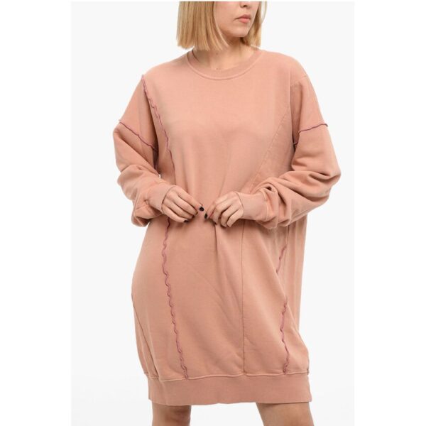 Diesel Brushed-cotton D-ROBBIECUT Sweatshirt-dress - Image 4