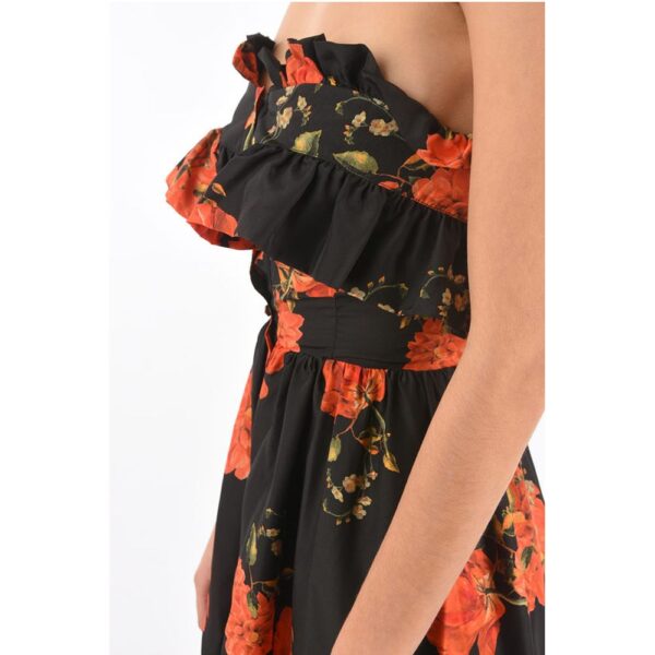 Philipp Plein COUTURE floral-print silk APPEAL sweetheart neckline straple - Image 3