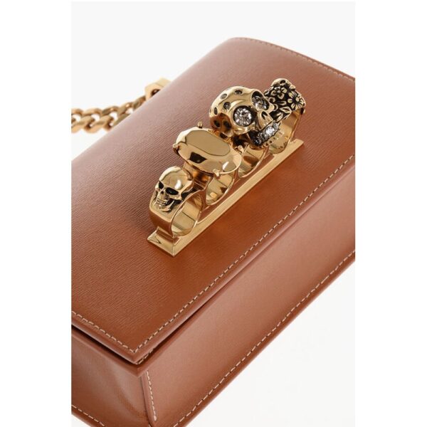 Alexander McQueen Leather JEWELLED SATCHEL Mini Bag with Shoulder Chain - Image 4
