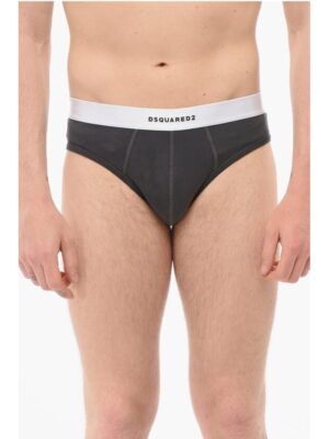 Dsquared² Cotton Slip With Logoed Waistband