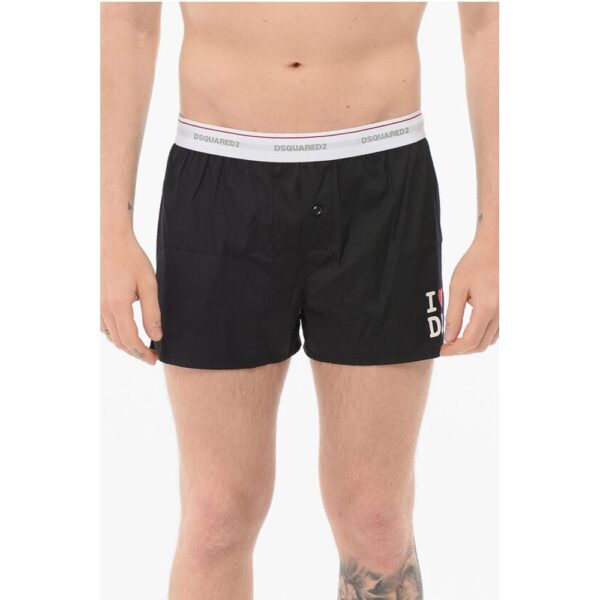 Dsquared² Cotton Blend Printed LOVE Boxer