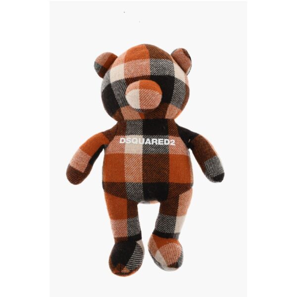 Dsquared² Checked Wool Teddy Bear Keyring