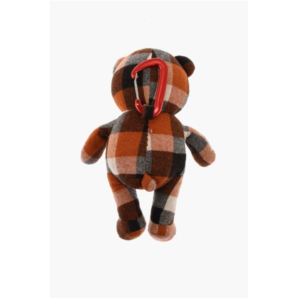 Dsquared² Checked Wool Teddy Bear Keyring - Image 2