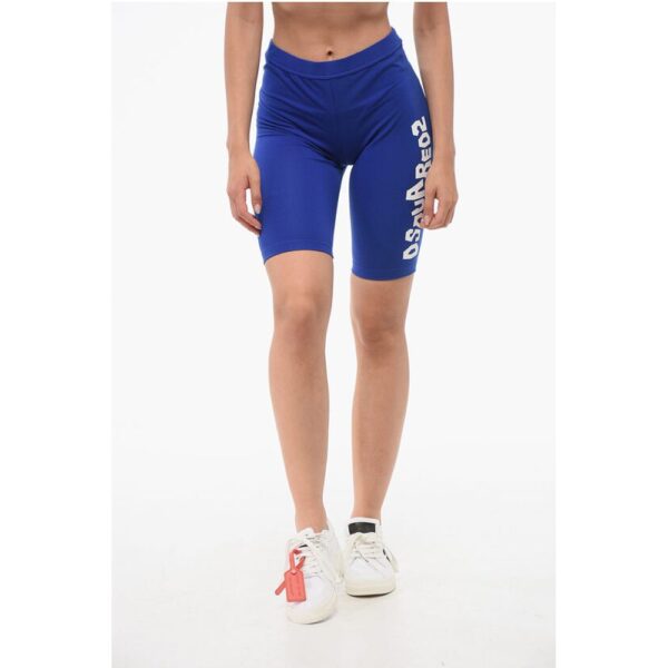 Dsquared² Cotton Stretch Cycling Shorts with Side Logo