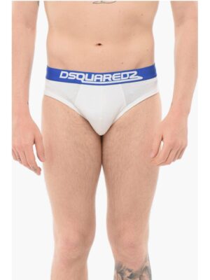 Dsquared² Cotton Slip With Logoed Waistband