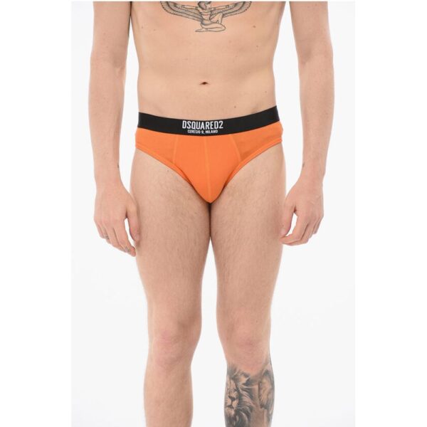 Dsquared² Cotton Slip With Logoed Waistband
