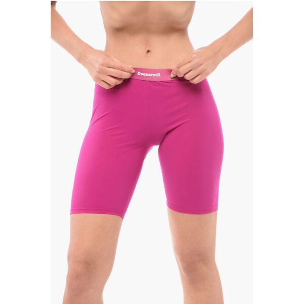 Dsquared² Solid Color Nylon Stretch Cycling Shorts - Image 3