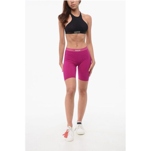 Dsquared² Solid Color Nylon Stretch Cycling Shorts - Image 4