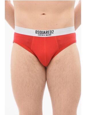 Dsquared² Cotton Slip With Logoed Waistband