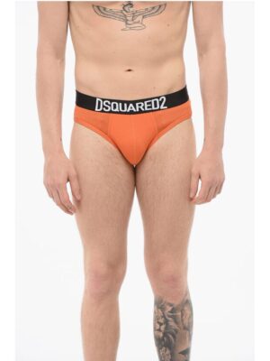 Dsquared² Cotton Slip With Logoed Waistband