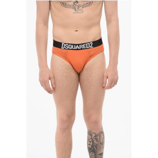 Dsquared² Cotton Slip With Logoed Waistband