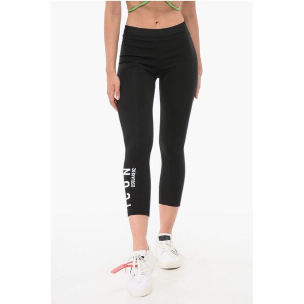 Dsquared² Nylon Stretch Solid Color ICON Leggings