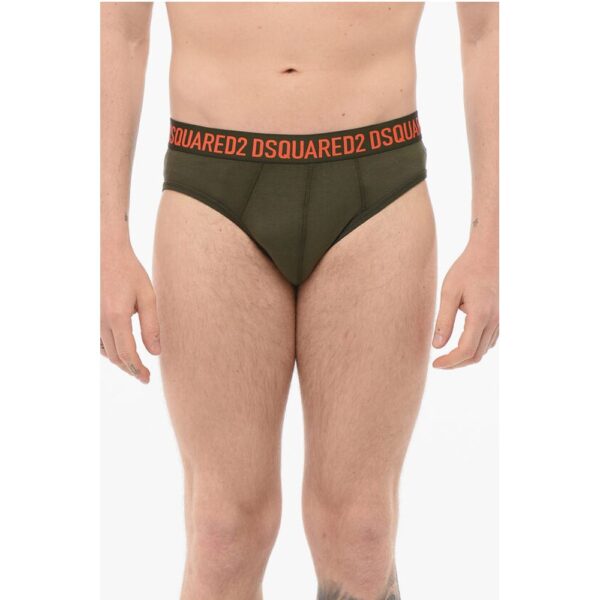 Dsquared² Cotton Slip With Logoed Waistband