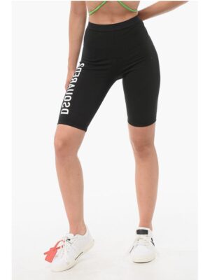 Dsquared² Cotton Stretch Cycling Shorts with Side Logo