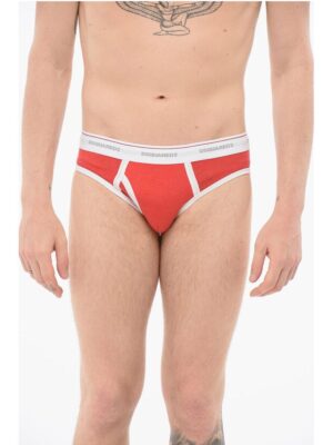 Dsquared² Cotton Slip With Logoed Waistband