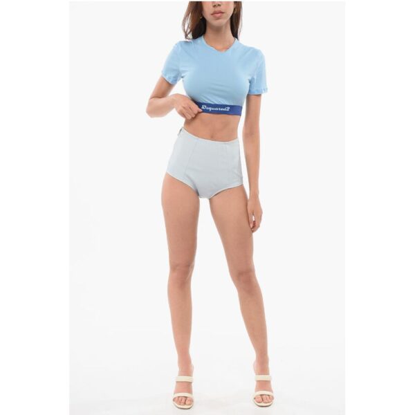 Dsquared² Tight-fitting Culottes with Ruffle Detail - Image 4