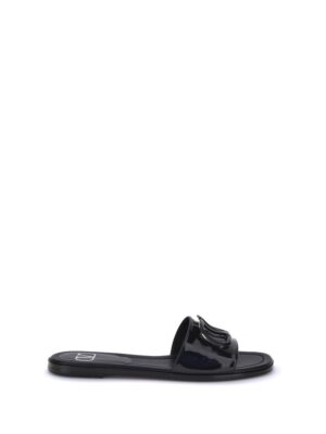 Valentino Garavani Patent leathe VLogo slide Sandals