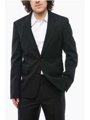 Alexander McQueen Wool BRACES Blazer with Flap Pockets
