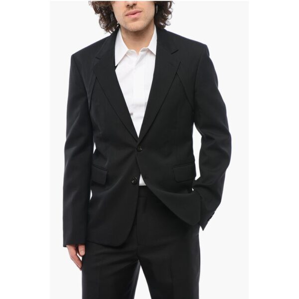 Alexander McQueen Wool BRACES Blazer with Flap Pockets